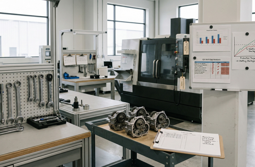 Catena produttiva ferma in una PMI a causa del gap di competenze