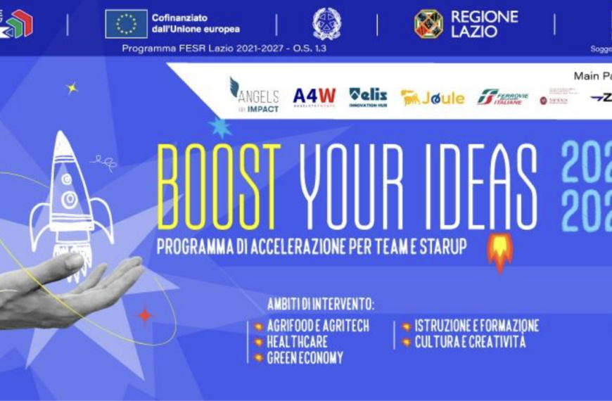Boost your Ideas 2026 startup bando Lazio Innova accelerazione PMI