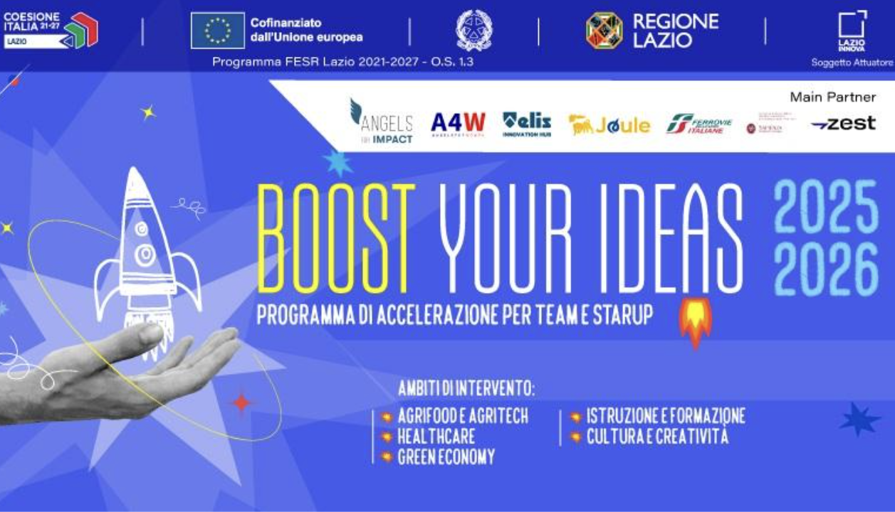 Boost your Ideas 2026 startup bando Lazio Innova accelerazione PMI