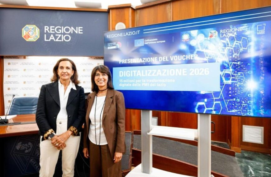 Regione Lazio. Voucher Digitalizzazione PMI 2026: presentata la nuova misura da 15 milioni di euro