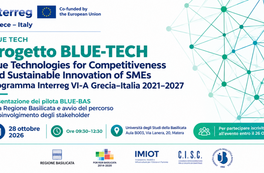 Regione Basilicata. Presentazione del progetto pilota Blue-Bas